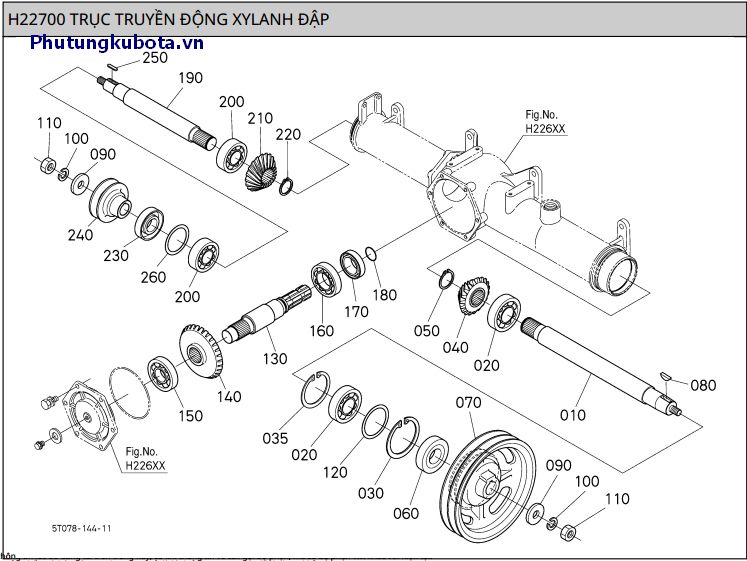 Trục truyền động xilanh đập